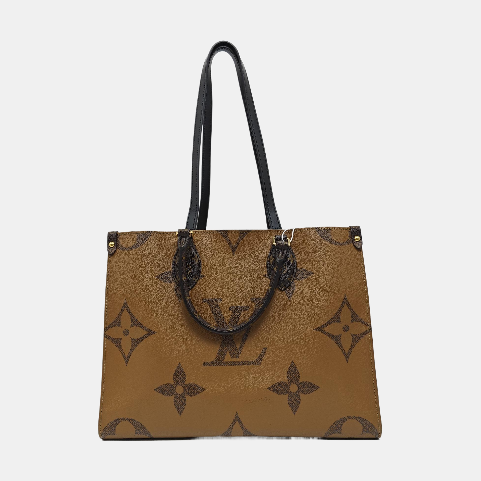 Authenticated pre-owned  ONTHEGO MM Monogram Coated Canvas Brown - Tote Bag at Looply