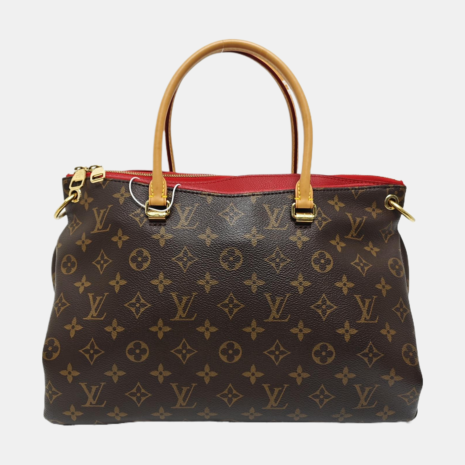 PALLAS MM Monogram Coated Canvas Brown