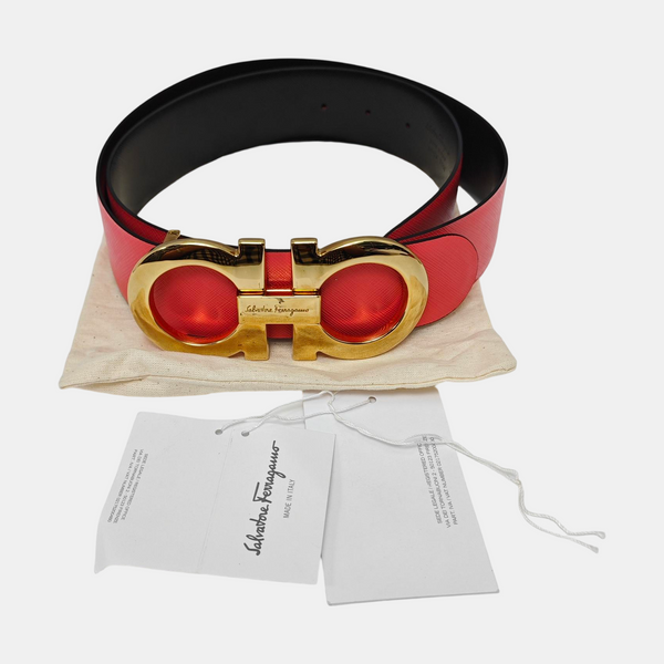 Leather Belt Red