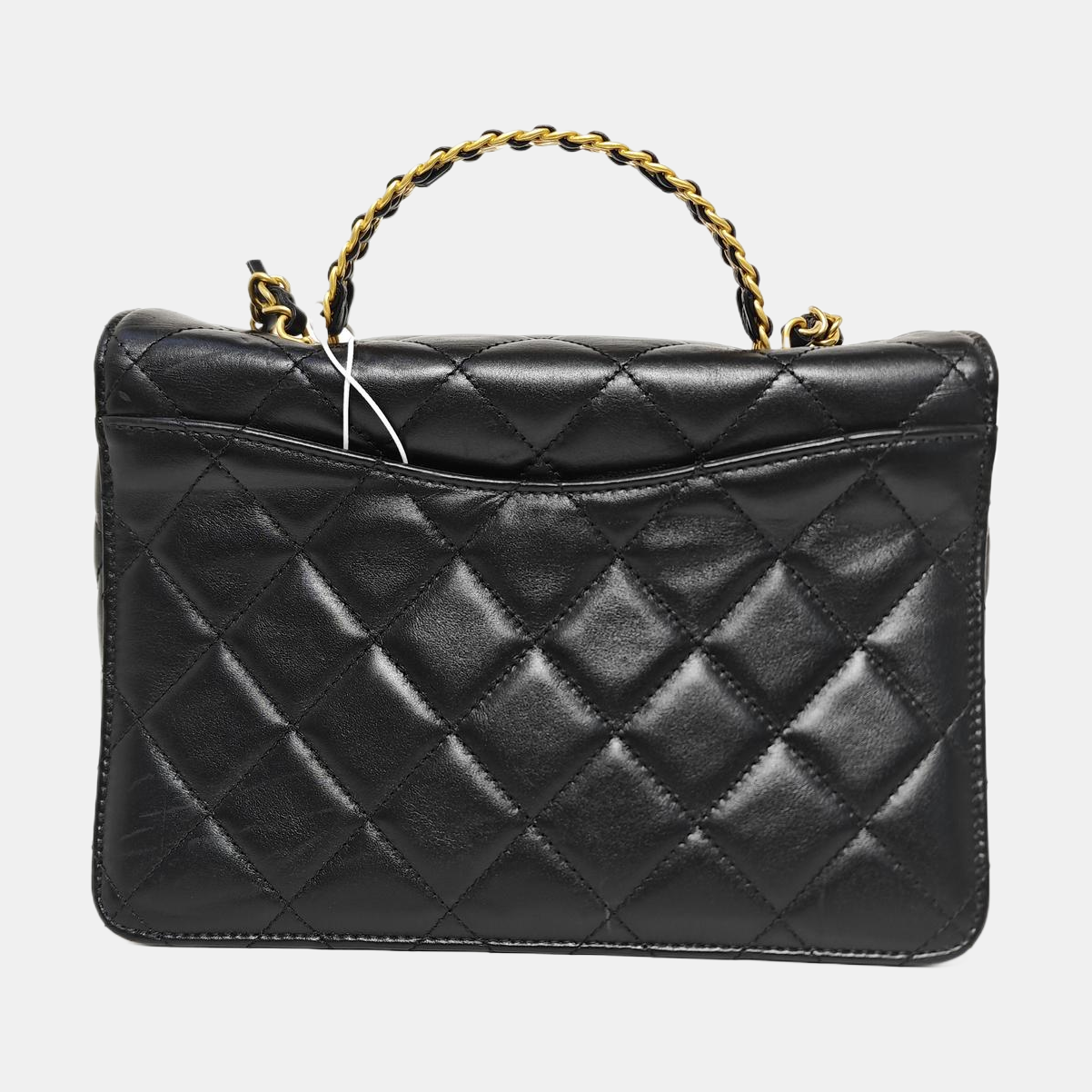 Quilted Calfskin Shoulder Bag Small Black