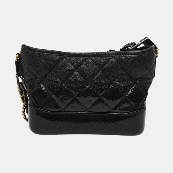 GABRIELLE Small Quilted Lambskin Black