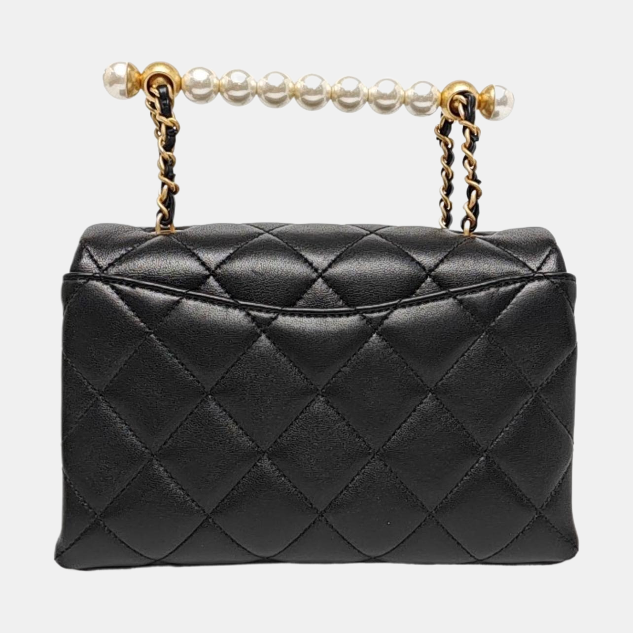 Quilted Lambskin Shoulder Bag Mini Black