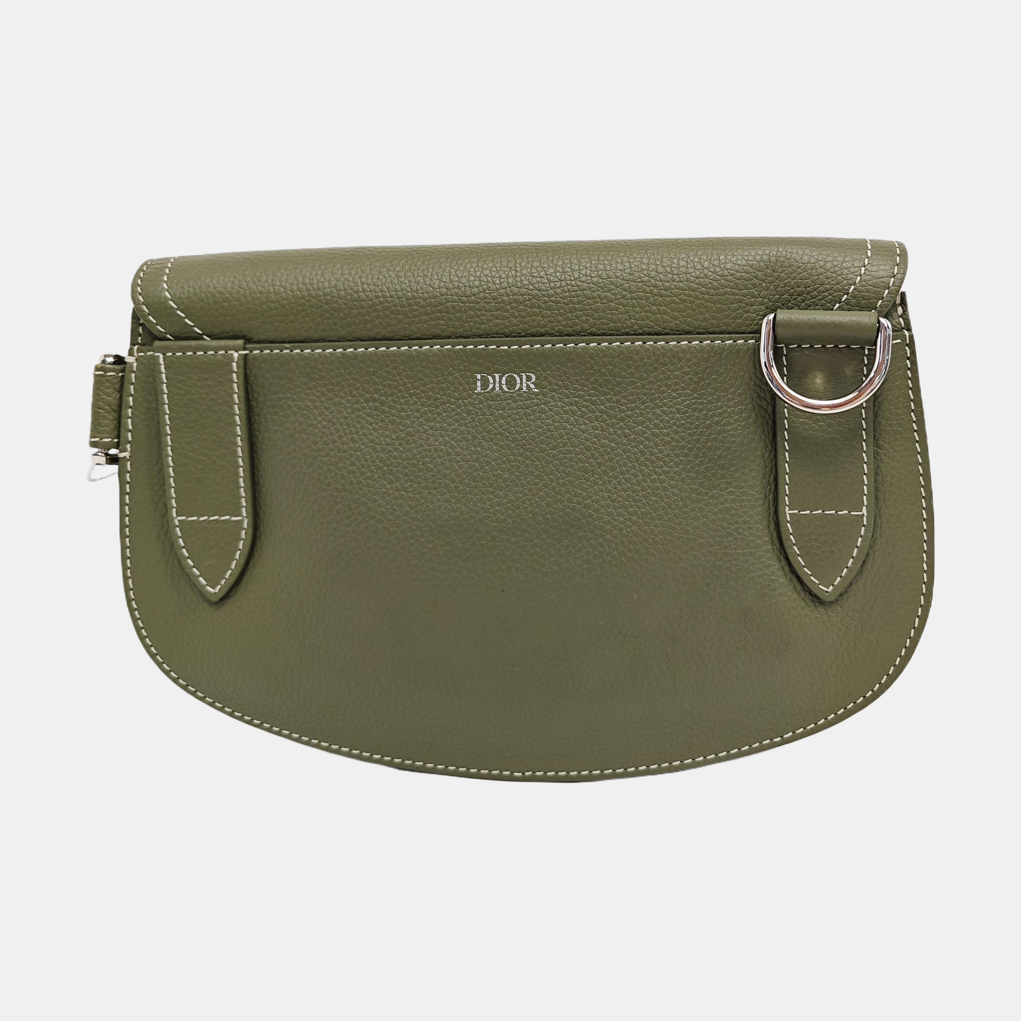 Authenticated pre-owned  Saddle Calfskin Green - Shoulder Bag at Looply