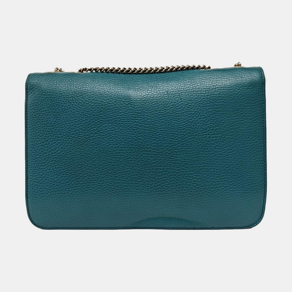 Interlocking G Large Calfskin Blue