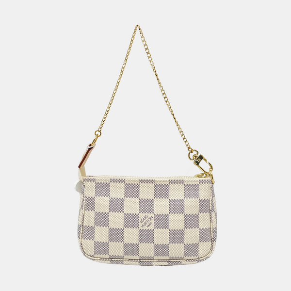 Authenticated pre-owned  ACCESSOIRES Mini Coated Canvas White - Top Handle Bag at Looply