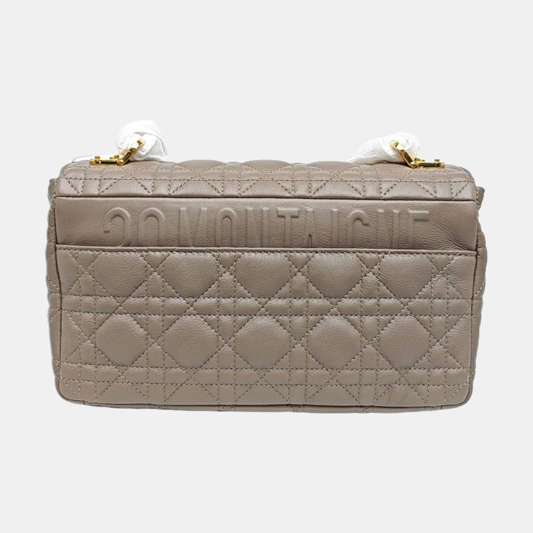 Dior Caro Medium Cannage Calfskin Gray