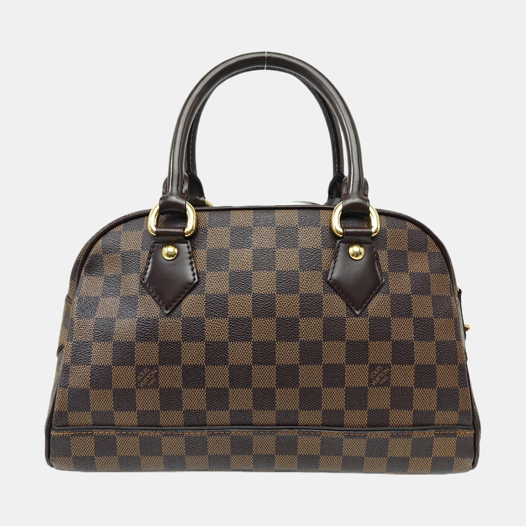 DUOMO Damier Ebene Coated Canvas Brown
