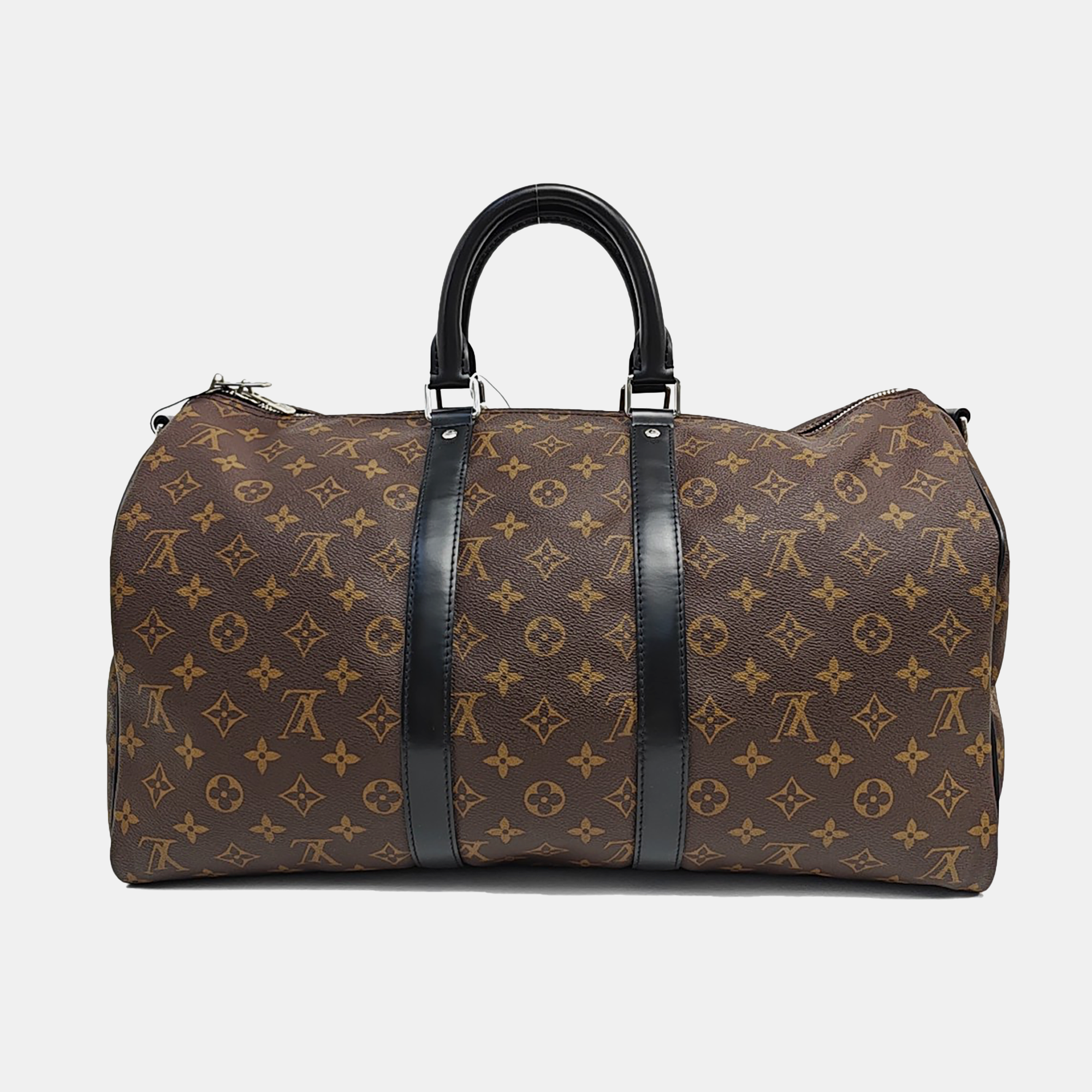 KEEPALL 45 Monogram Coated Canvas Brown