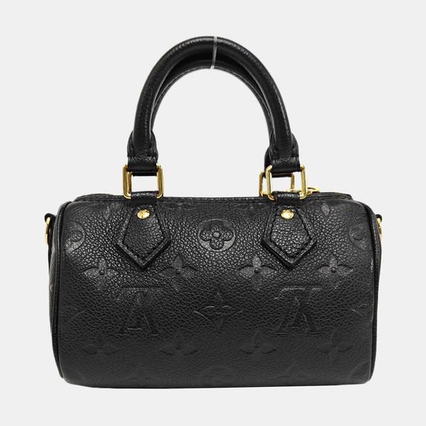 SPEEDY Nano Monogram Calfskin Black