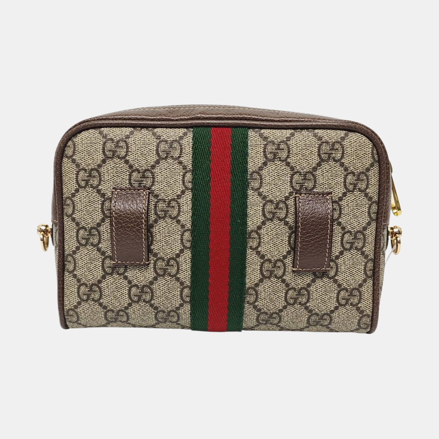 Ophidia Small Monogram Coated Canvas Beige