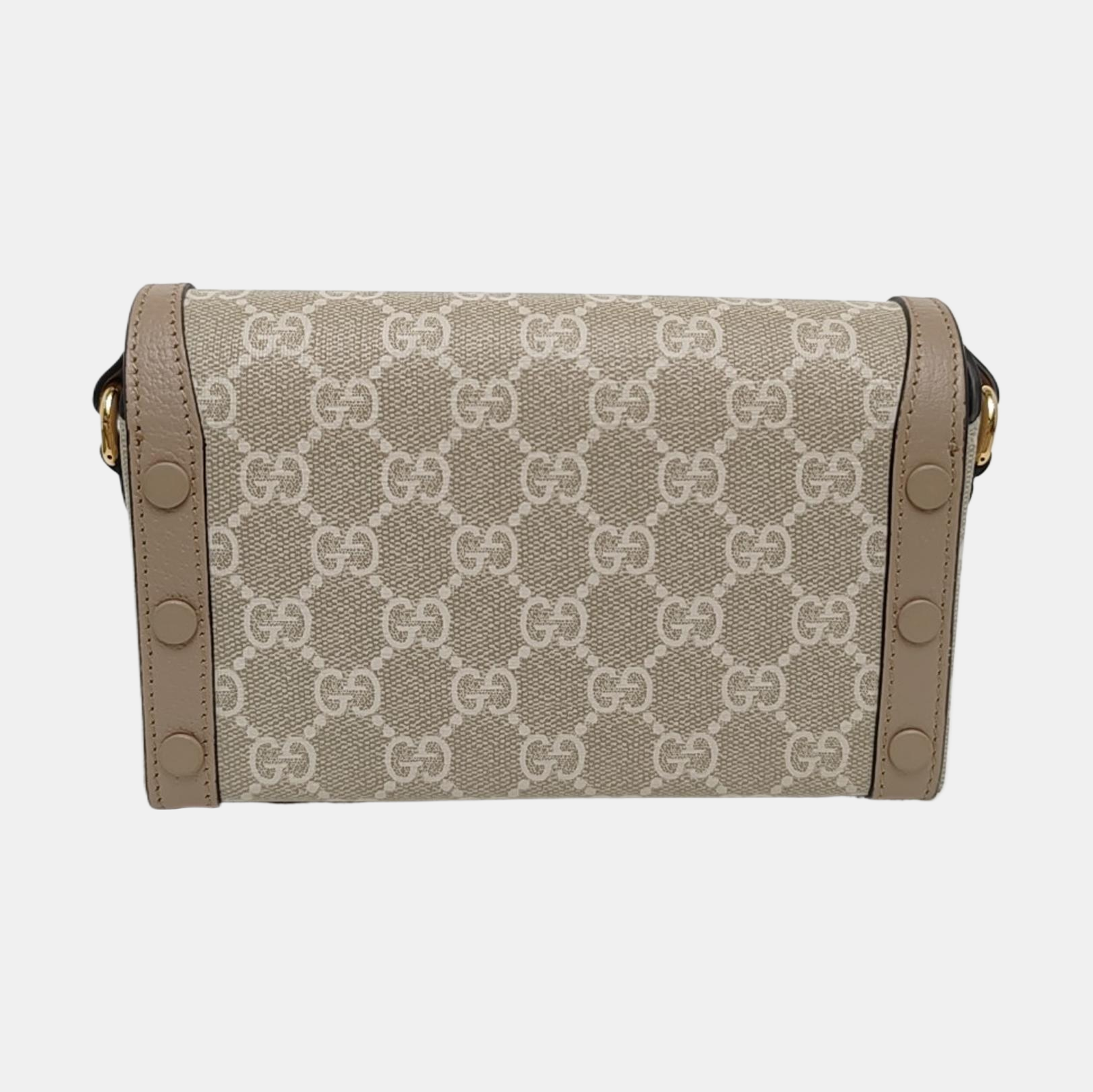 Authenticated pre-owned  Horsebit 1955 Mini Monogram Coated Canvas White - Shoulder Bag at Looply