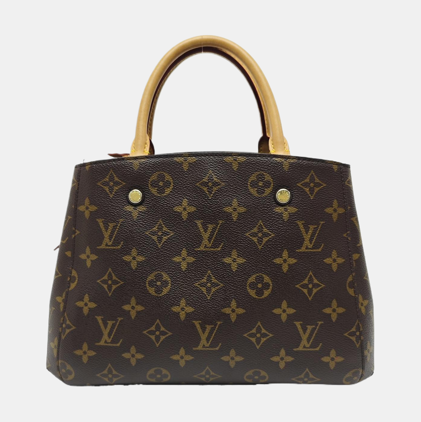 MONTAIGNE BB Monogram Coated Canvas Brown
