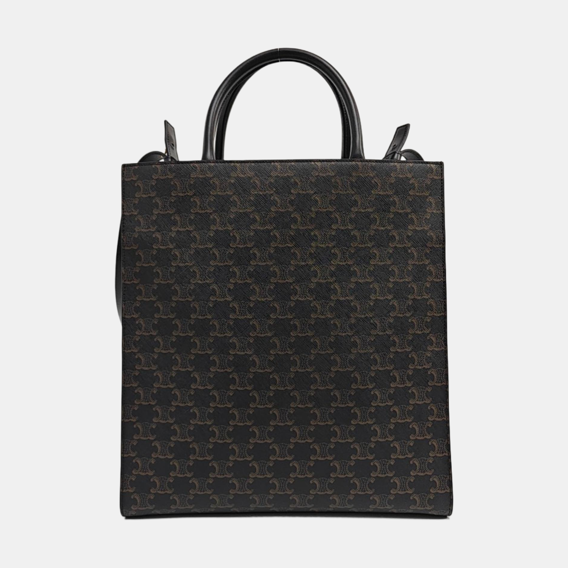 CABAS CELINE Small Coated Canvas Black