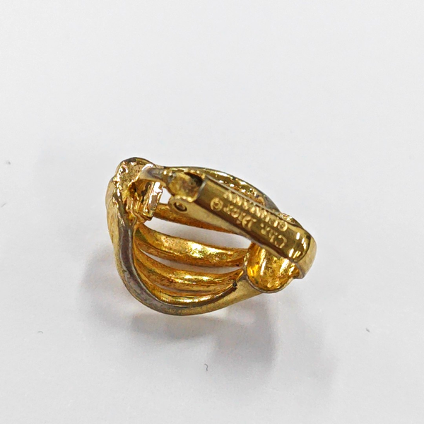 Metal Gold Clip On Earrings