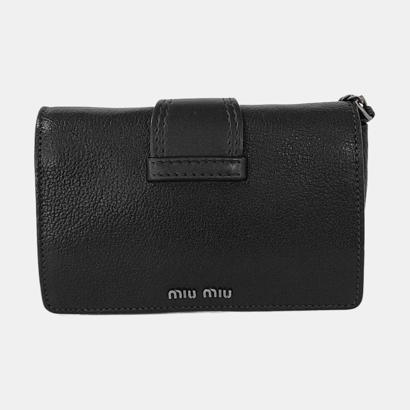 My Miu Calfskin Black