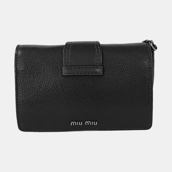 My Miu Calfskin Black