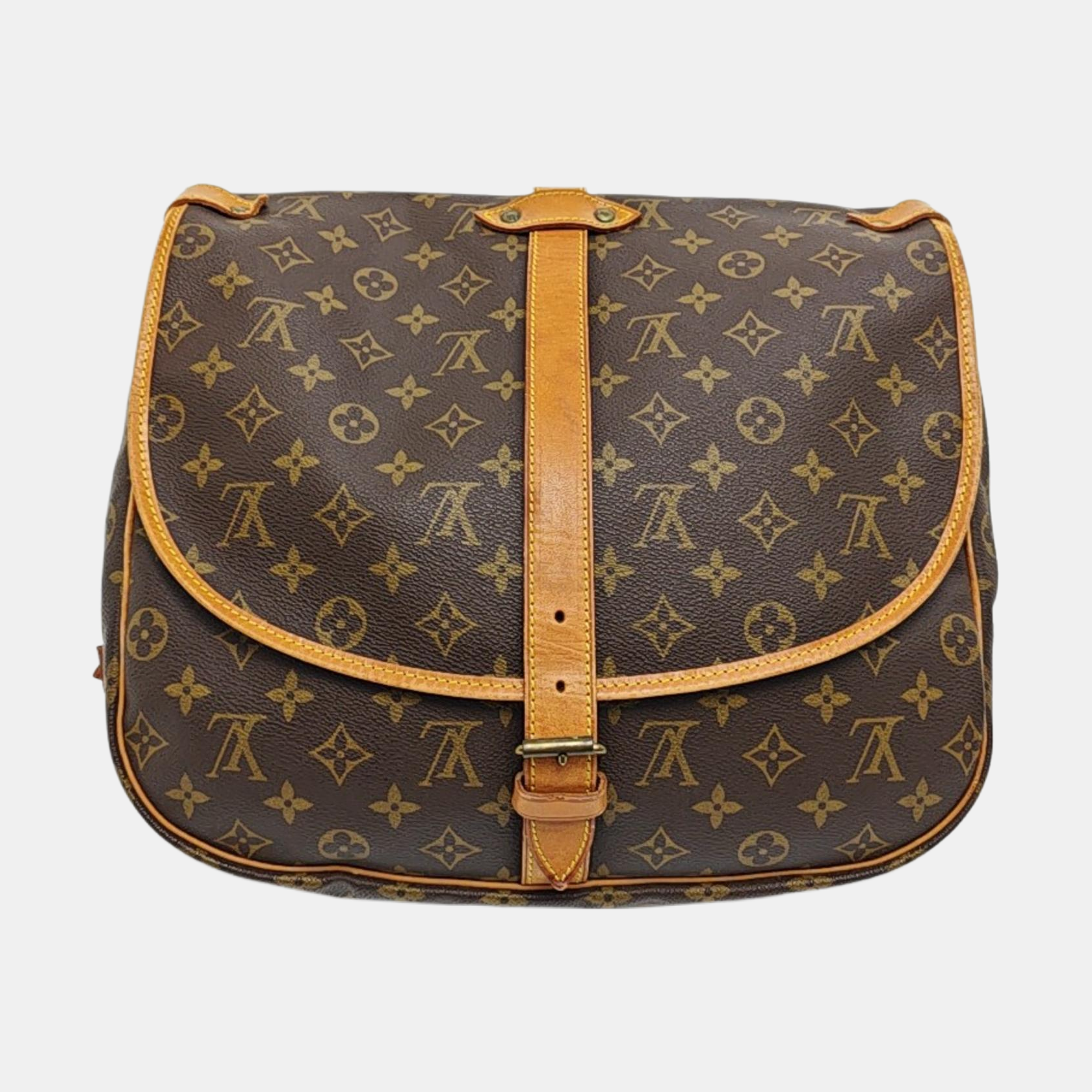 SAUMUR 35 Monogram Coated Canvas Brown