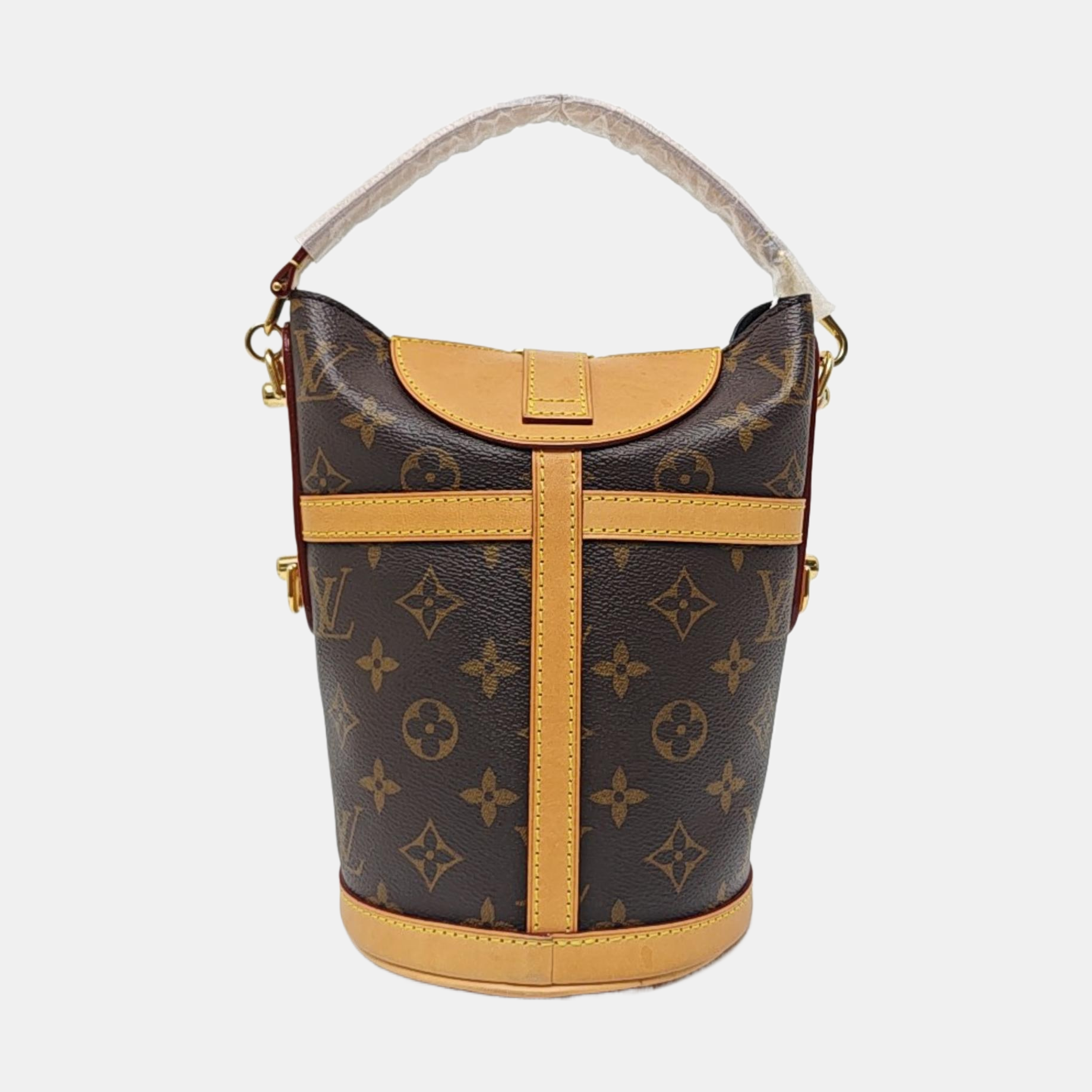 DUFFLE Monogram Coated Canvas Brown