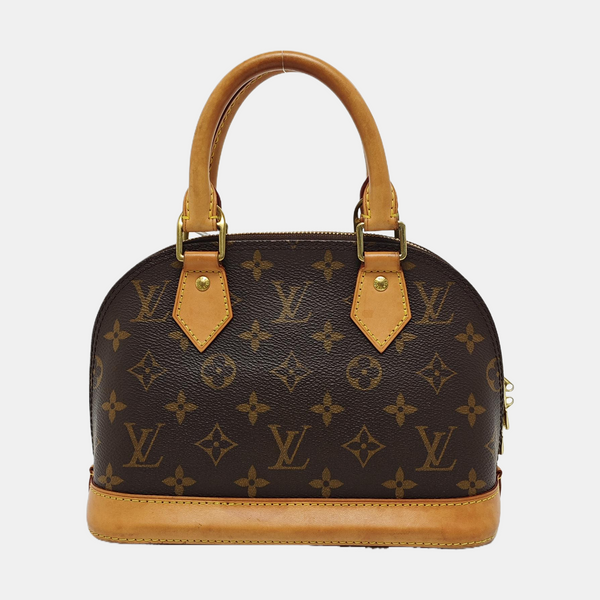 ALMA BB Monogram Coated Canvas Brown