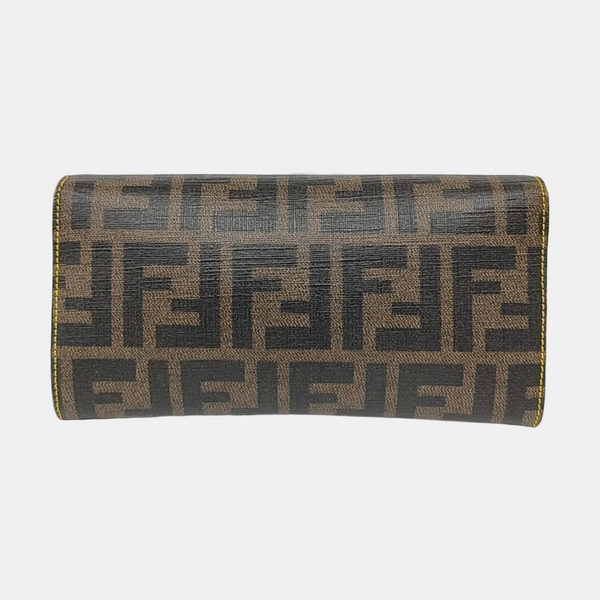 Coated Canvas Wallet Brown