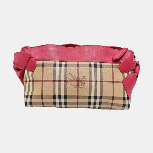 Coated Canvas Shoulder Bag Beige
