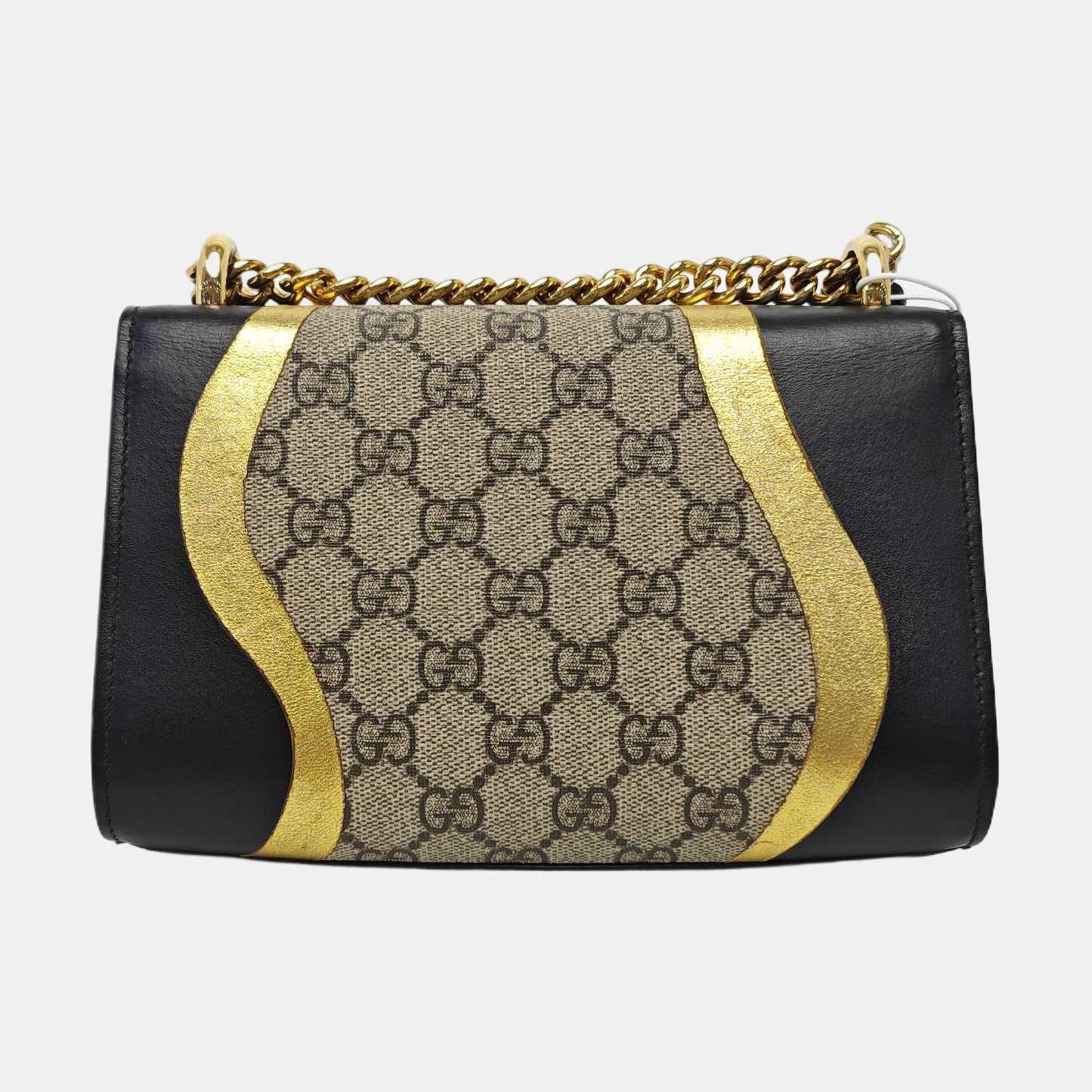Padlock Small Monogram Coated Canvas Beige