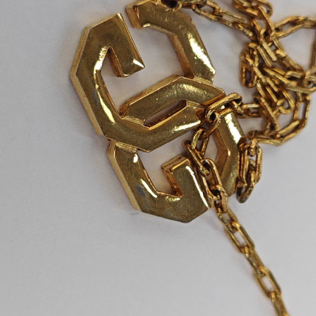 G Cube Metal Gold Necklace