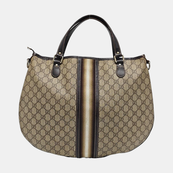 Monogram Coated Canvas Tote Bag Black