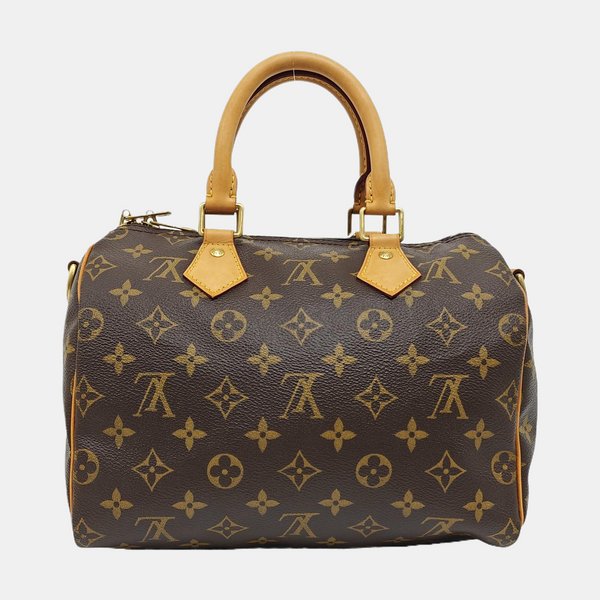 SPEEDY 25 Monogram Coated Canvas Brown