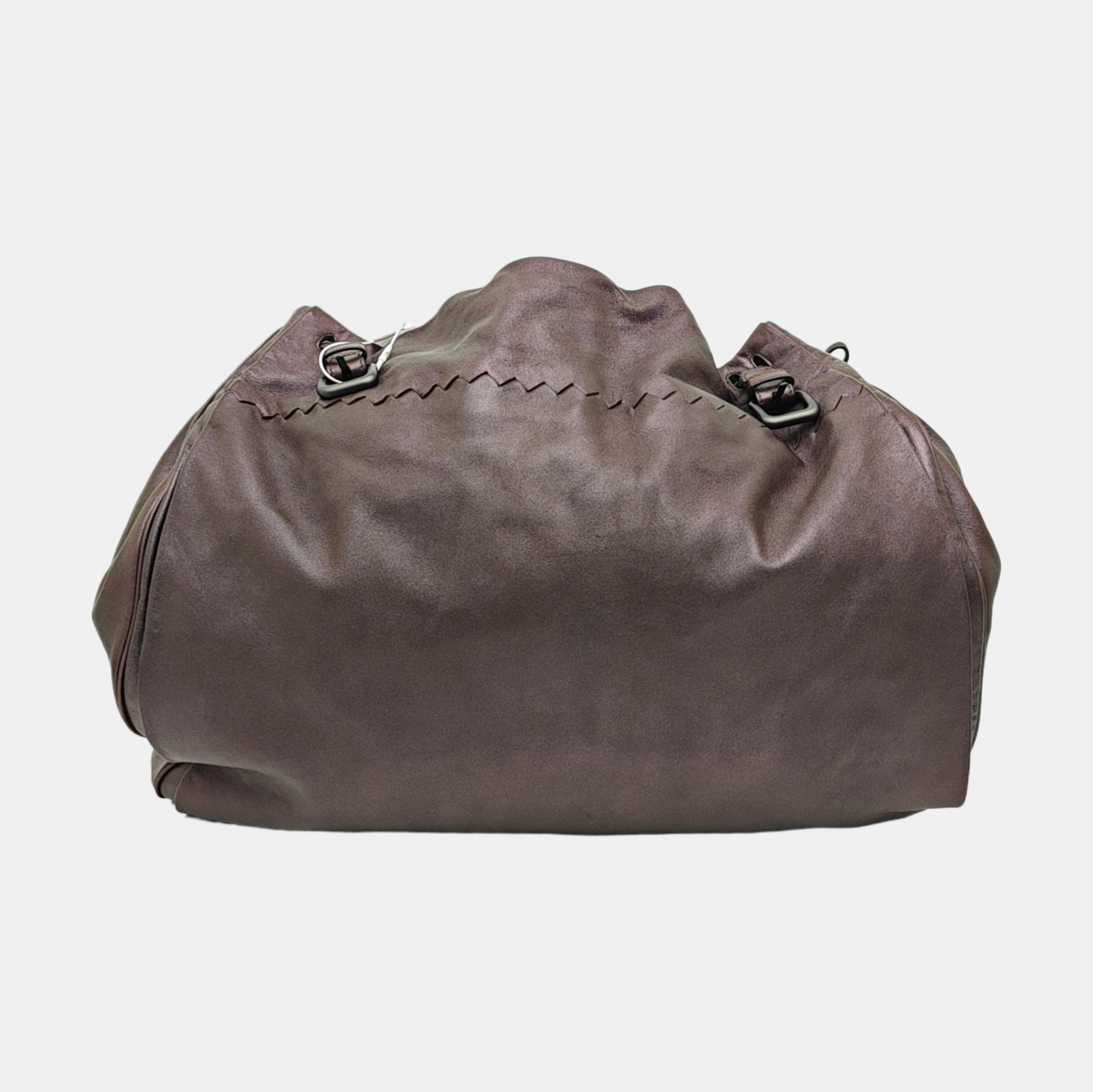 Lambskin Shoulder Bag Brown