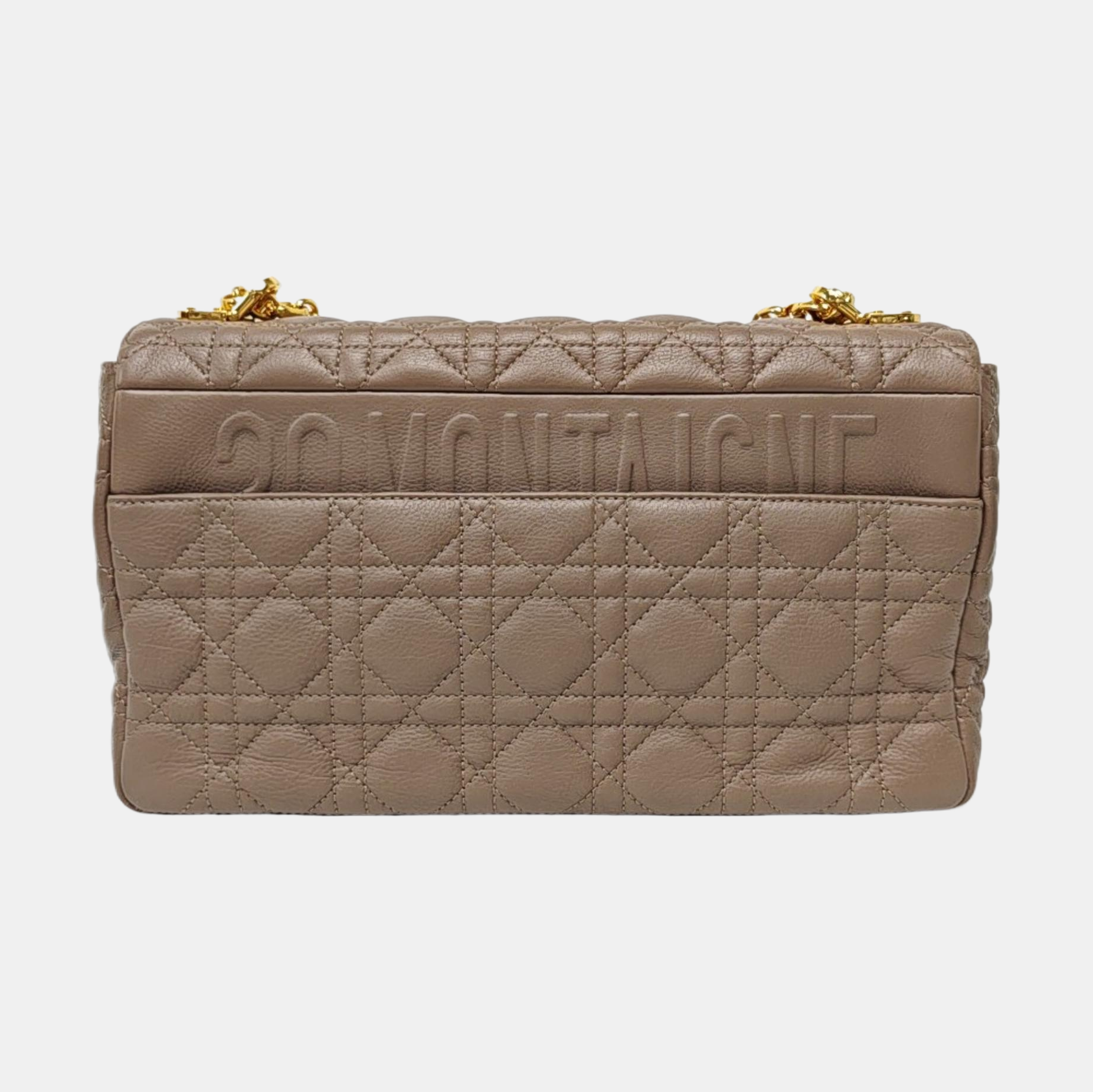 Dior Caro Large Cannage Calfskin Gray