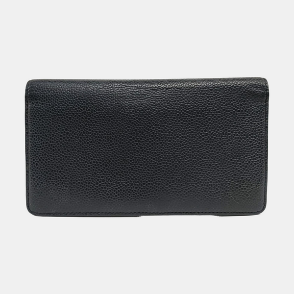 Grained Calfskin Wallet Black