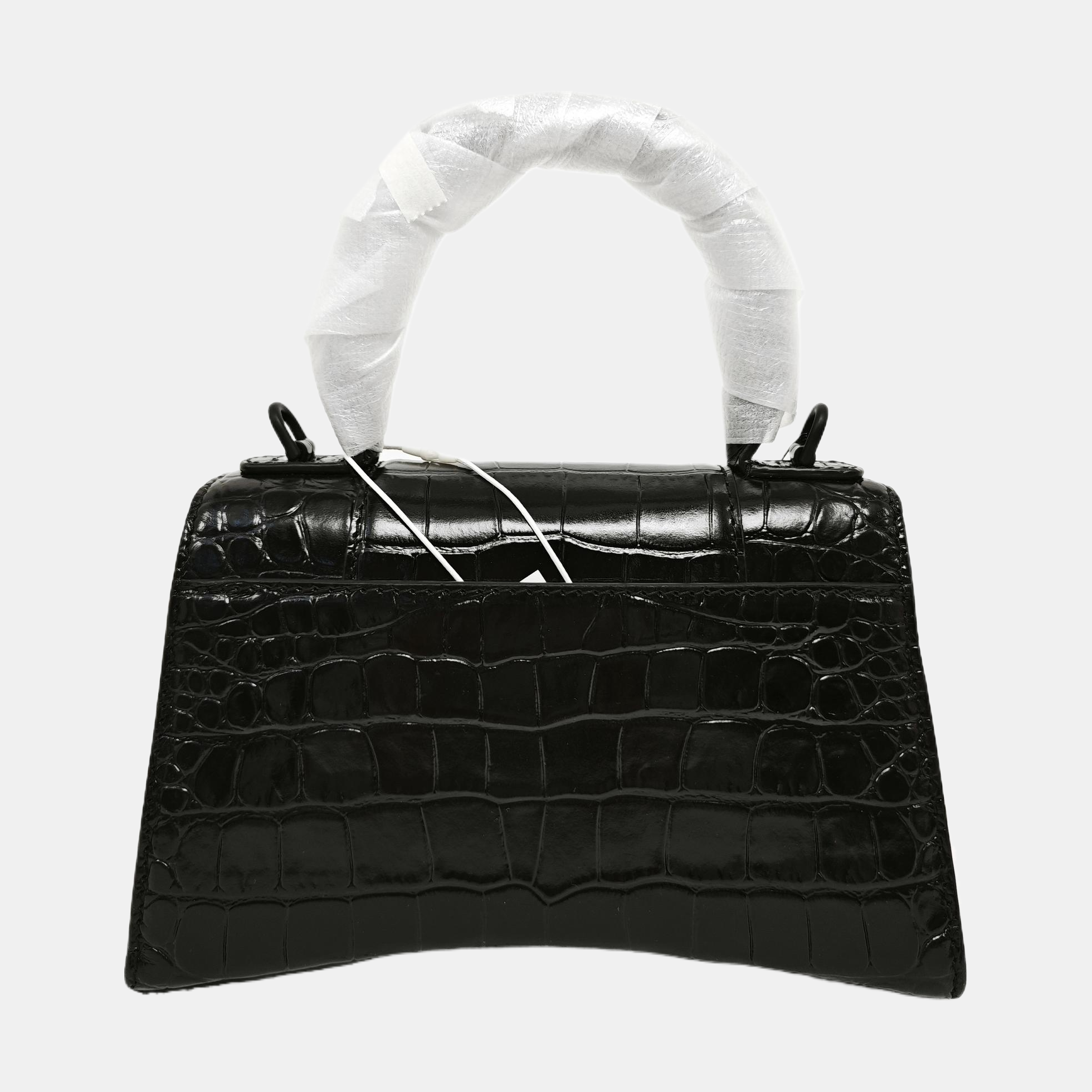 Hourglass Small Calfskin Black