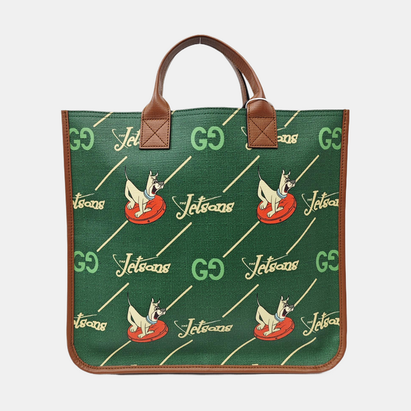 Monogram Coated Canvas Tote Bag Green
