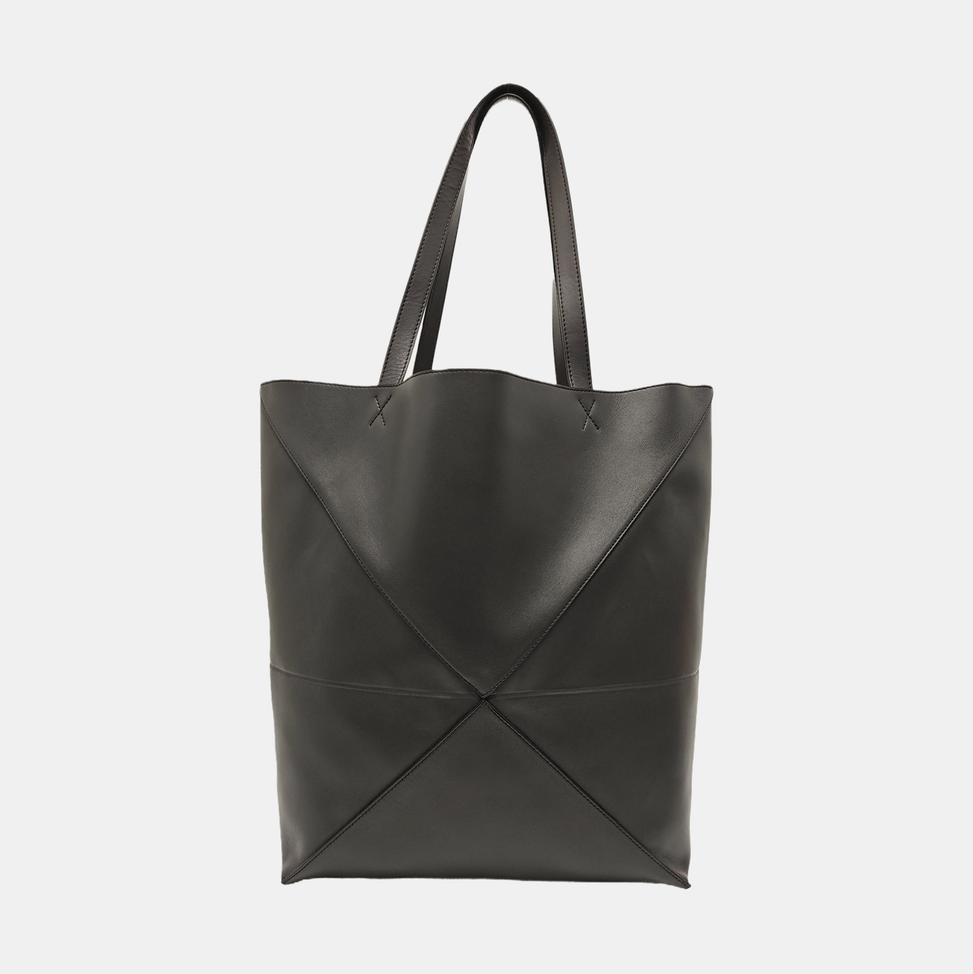 Puzzle Fold Large Calfskin Gray
