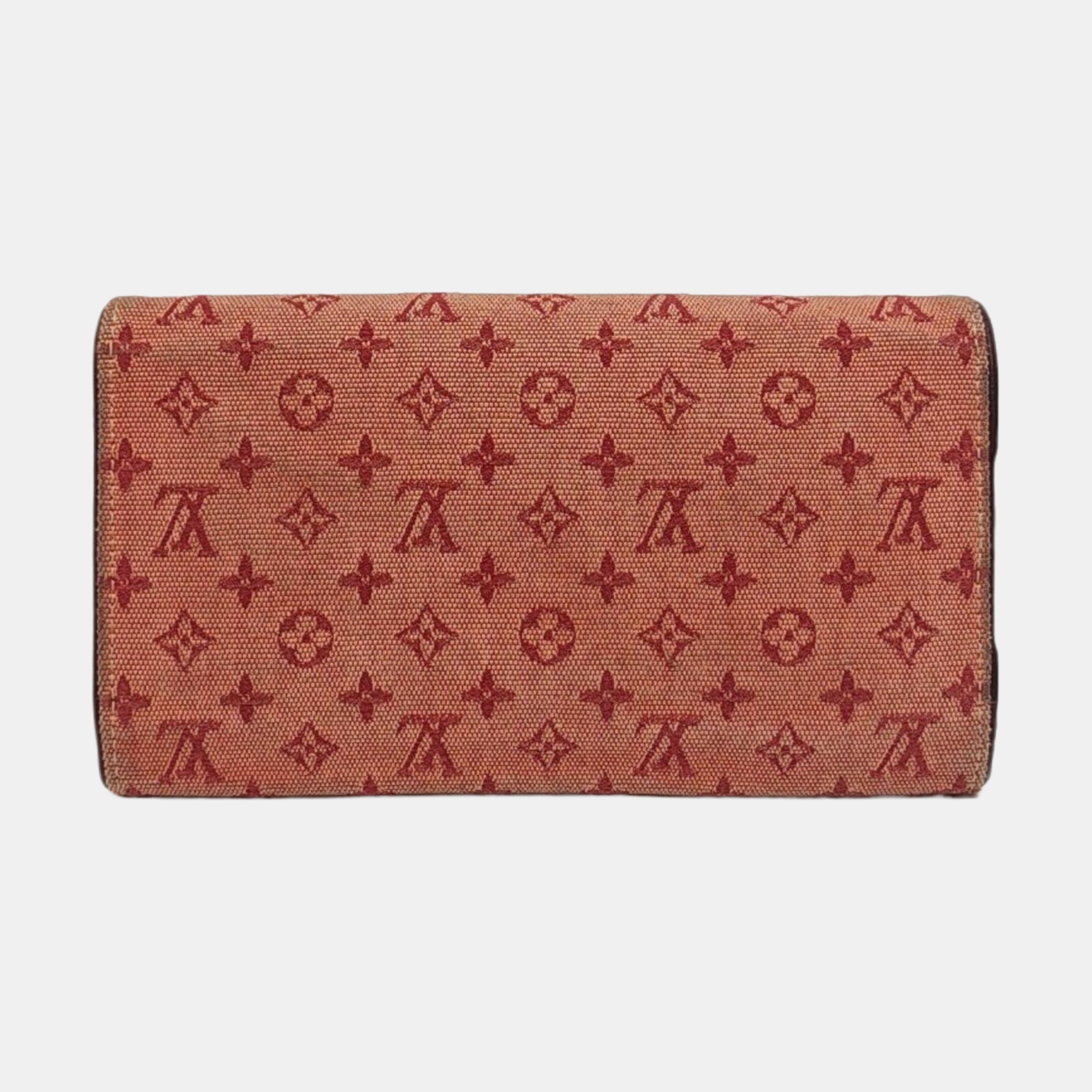 PORTE MONNAIE Monogram Canvas Red Wallet