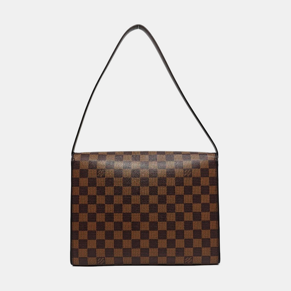 TRIBECA Damier Ebene Coated Canvas Brown
