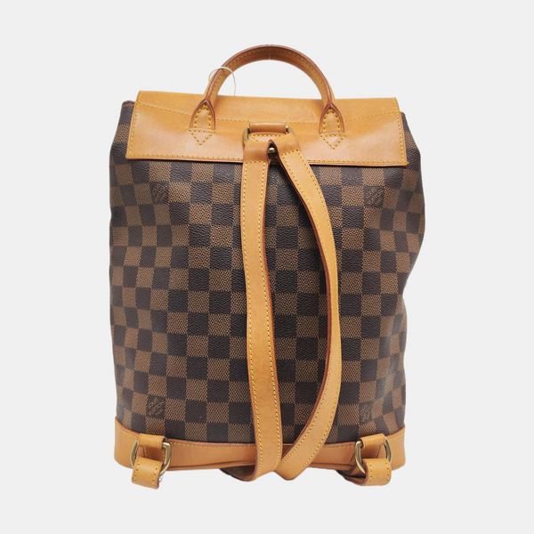 SOHO Damier Ebene Coated Canvas Brown