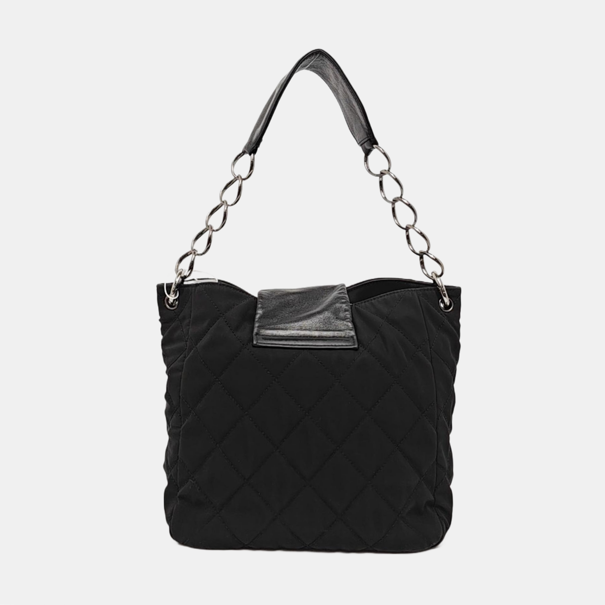 Authenticated pre-owned  2.55 Quilted Nylon Black - Top Handle Bag at Looply
