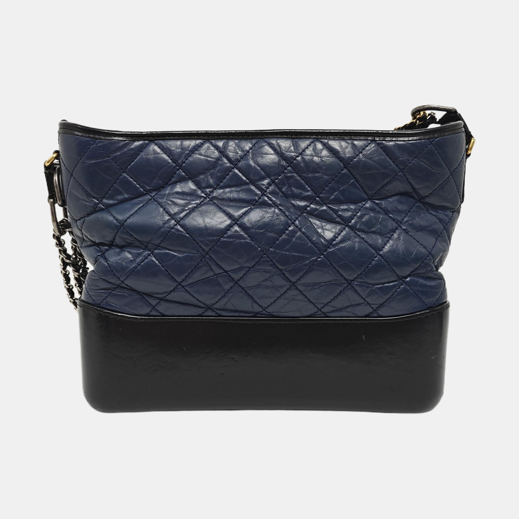GABRIELLE Medium Quilted Calfskin Blue