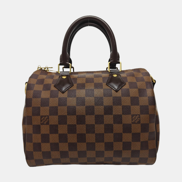 SPEEDY 25 Damier Ebene Coated Canvas Brown