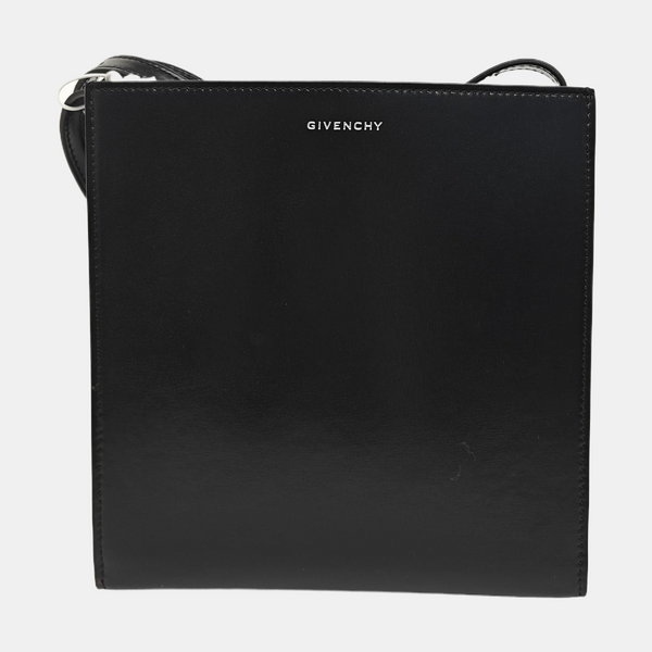 Leather Shoulder Bag Black