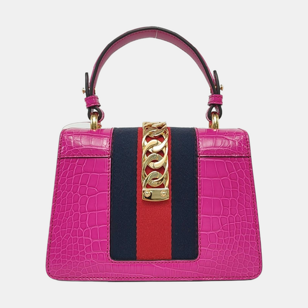 Sylvie Mini Crocodile Red