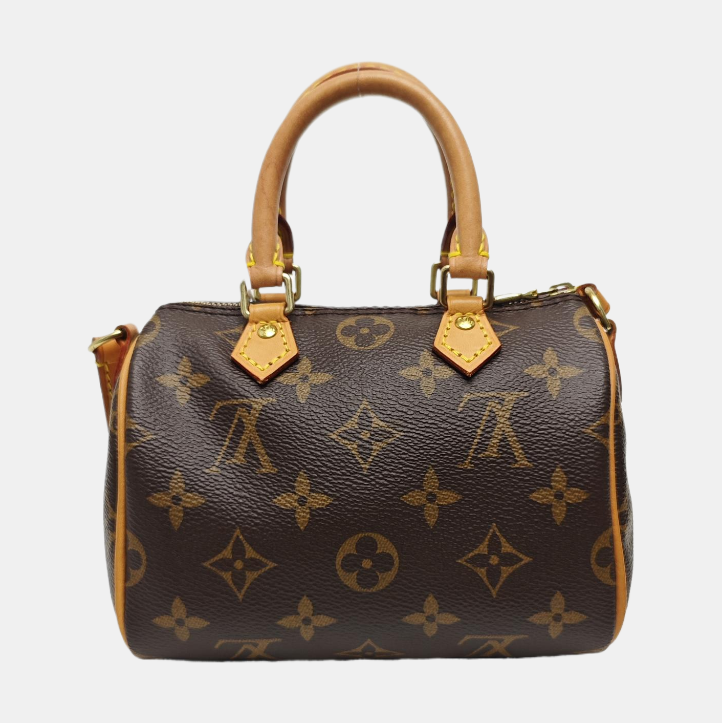 SPEEDY Nano Monogram Coated Canvas Brown