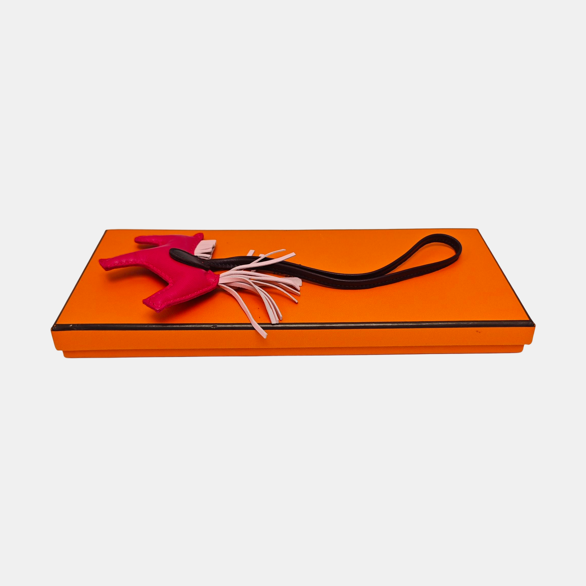 Leather Bag Charm Red