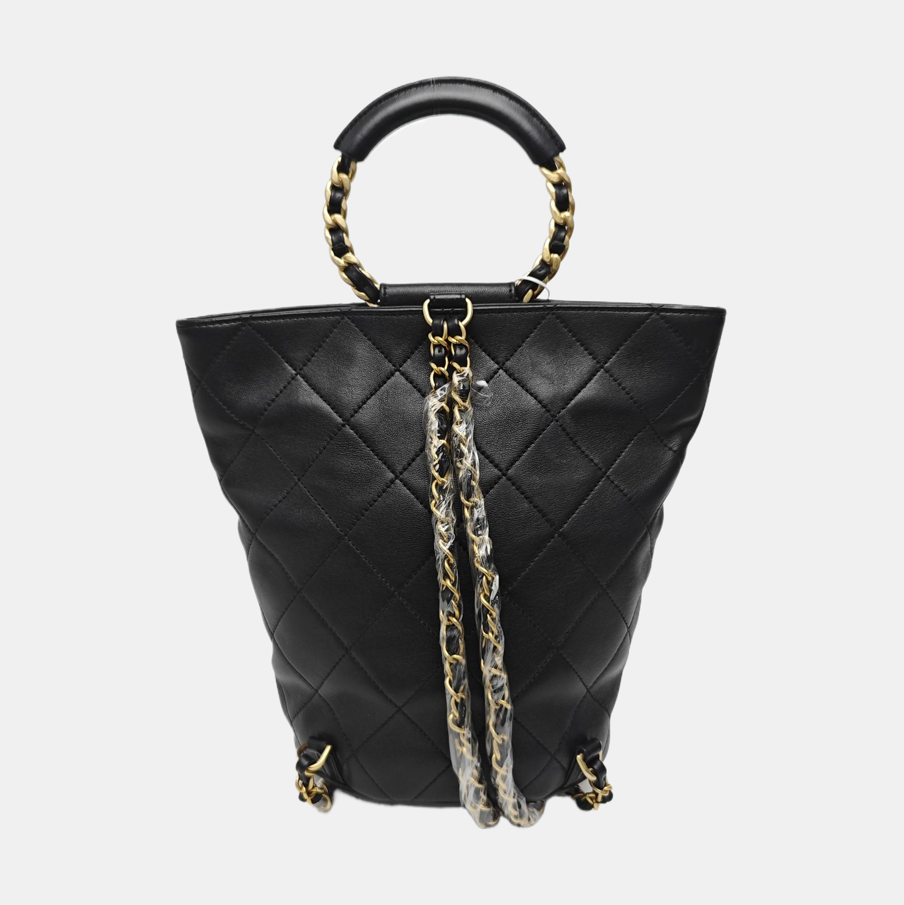 Quilted Lambskin Backpack Black