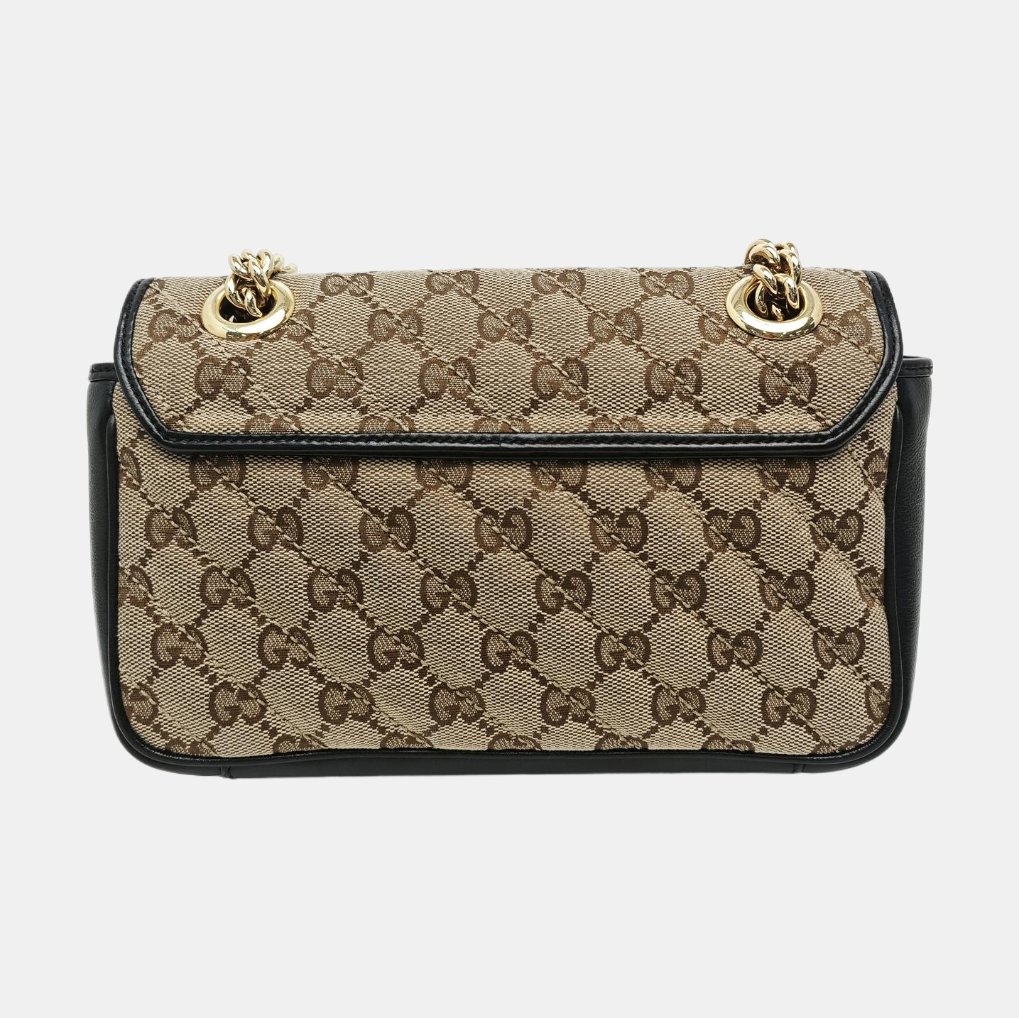 GG Marmont Small Quilted Canvas Brown