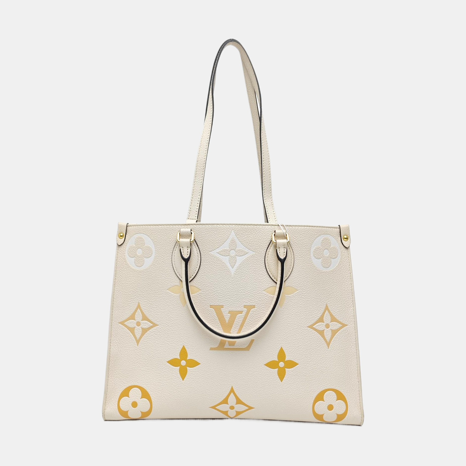 ONTHEGO MM Monogram Calfskin Beige