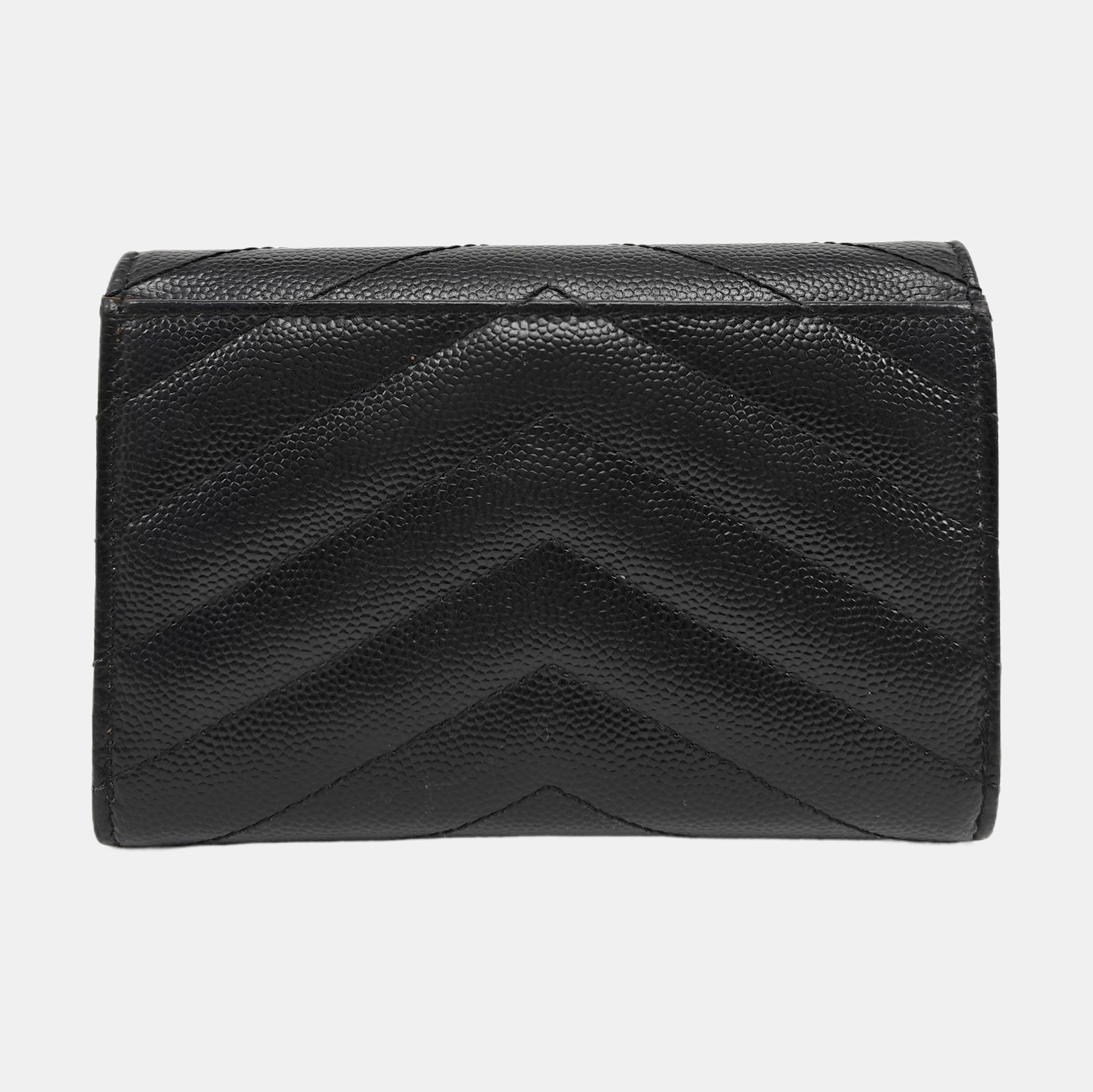 MONOGRAM Chevron Calfskin Black Wallet