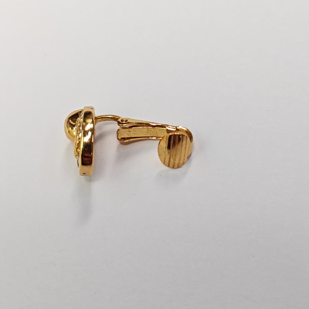 Metal Gold Clip On Earrings